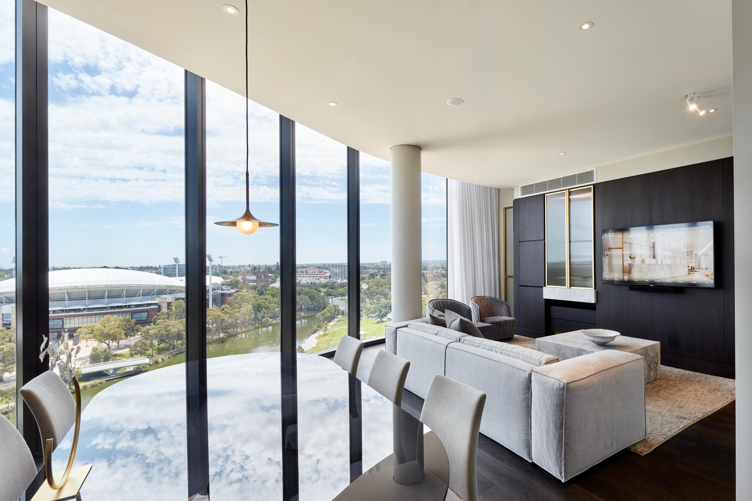 Eos By Skycity Adelaide Luaran gambar The living room of a typical apartment